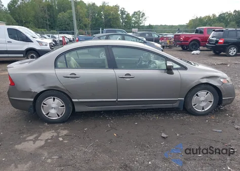 2008 Honda Civic Hybrid из США, поврежденный, VIN JHMFA36278S016096